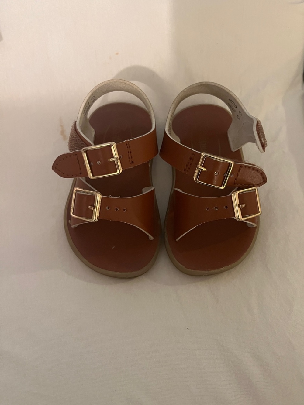 Footmates Brown Leather Sandals size 4